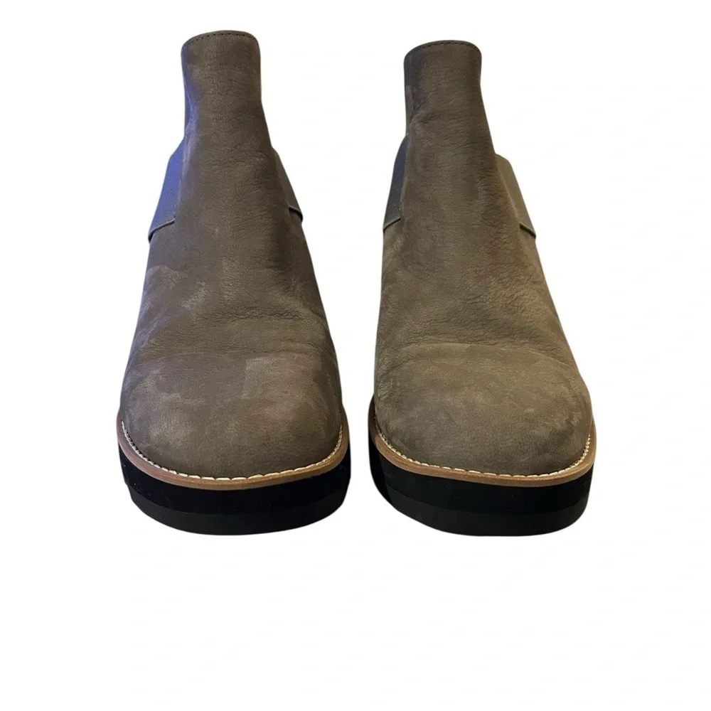 Eileen Fisher Women’s Graphite Tumble Nubuck Wedge Booties NWOT